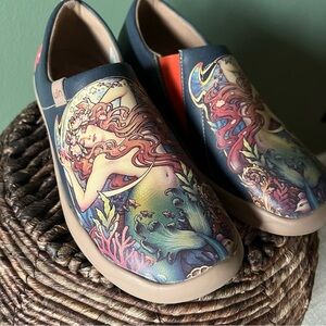 UIN MERMAID Women's Artistic Slip-On Shoes Sneakers size 7.5
